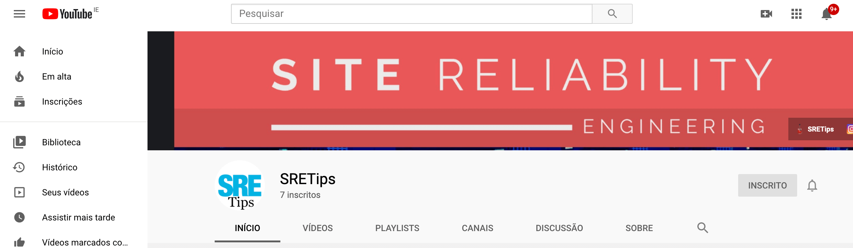 SRE Tips Youtube Channel